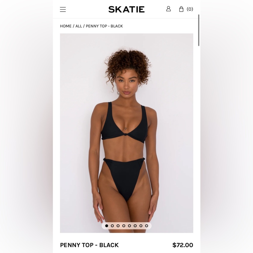 Skatie Penny Top - Black Sparkle Small